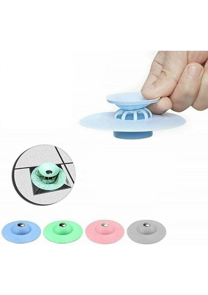 4 Adet Lavabo Küvet Tıkacı Mutfak Banyo Gider Tıpası Kapağı Tıkaç Süzgeç