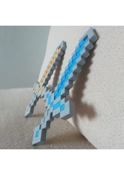 Bursa3dfilament Minecraft Çocuk Oyuncak Figürü Sword Kılıç Seti/ Ikili Kılıç Seti