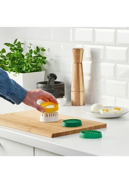 Uppfylld Yumurta Dilimleyici, Çok Renkli, 4 Parça