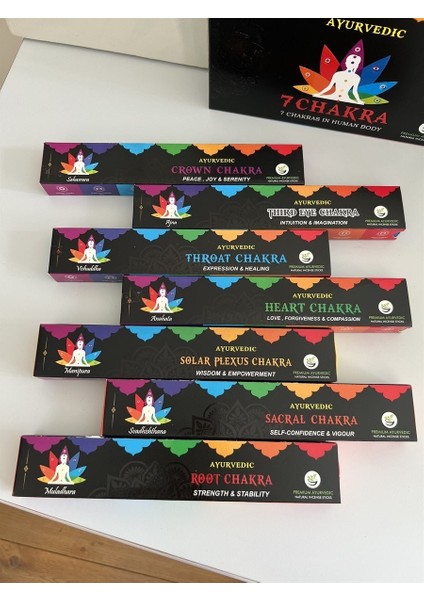 Ayurvedik 7 Çakra Tütsü Seti (7li Set) fiyatları