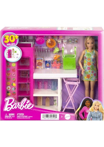 HJV38 Barbie Mini Büfe Oyun Seti