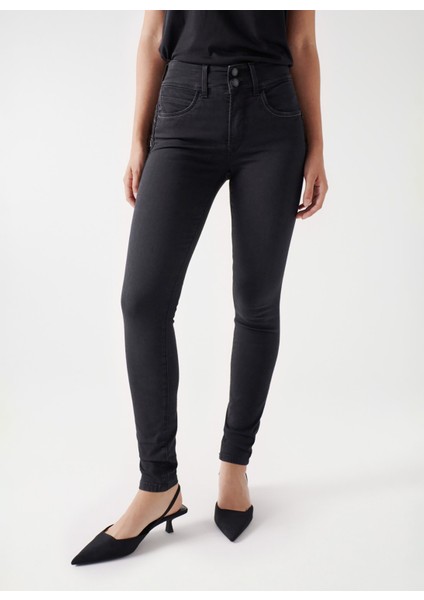 Orta Bel Slim Paça Skinny Fit Siyah Kadın Denim Pantolon 21007051 fiyatları