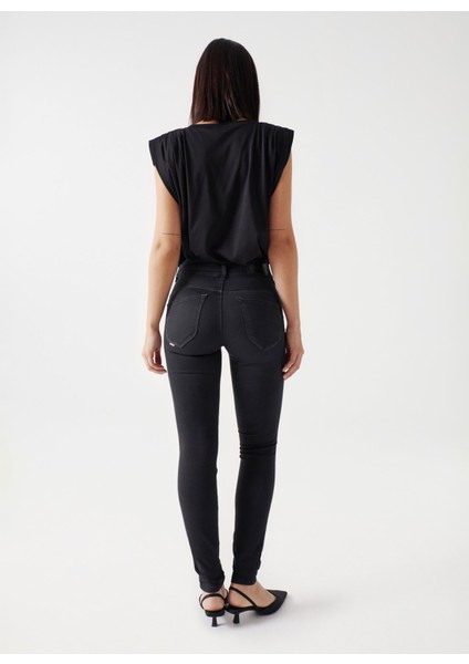 Orta Bel Slim Paça Skinny Fit Siyah Kadın Denim Pantolon 21007051 fırsatları
