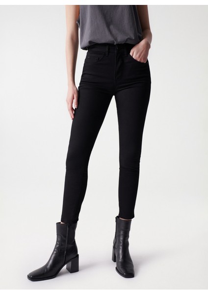 Yüksek Bel Skinny Paça Skinny Fit Siyah Kadın Denim Pantolon 21001300 fiyatları