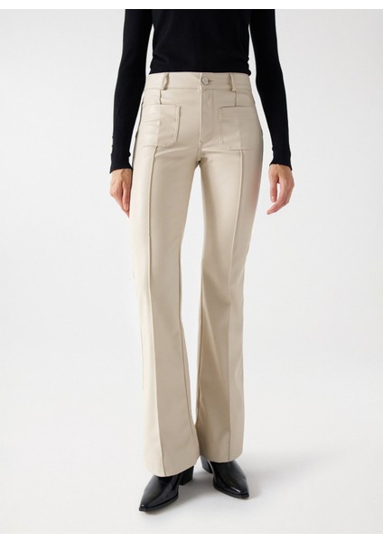 Normal Bel Normal Kırık Beyaz Kadın Pantolon 21006902 fiyatları