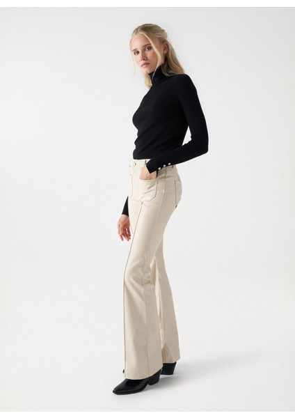 Normal Bel Normal Kırık Beyaz Kadın Pantolon 21006902 modelleri