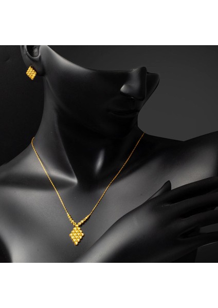 Bal Peteği 22 Ayar Altın Takı Seti modelleri