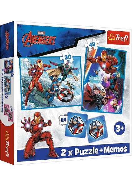 PUZZLE-93333 2W1 Marvel The Avengers Çocuk Puzzle