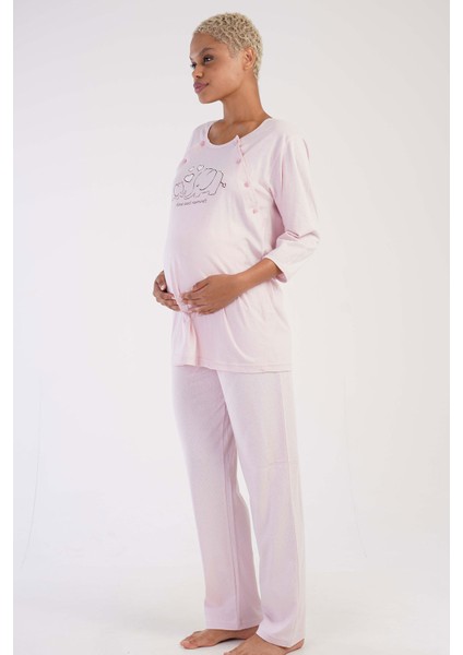 Pamuklu Kadın 3/4kol Hamilepijama Takım modelleri