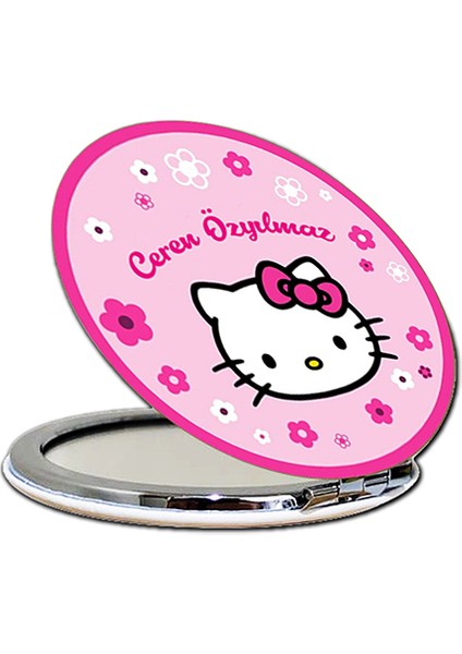 Hello Kitty Baskılı Ayna Yuvarlak Kişiye Özel Isim Baskılı Cep Aynası 7 Cm (Kapaklı Ve Büyüteçli) fiyatları
