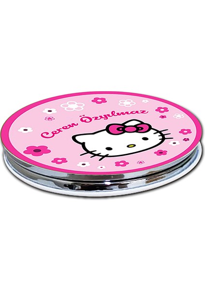 Hello Kitty Baskılı Ayna Yuvarlak Kişiye Özel Isim Baskılı Cep Aynası 7 Cm (Kapaklı Ve Büyüteçli) modelleri