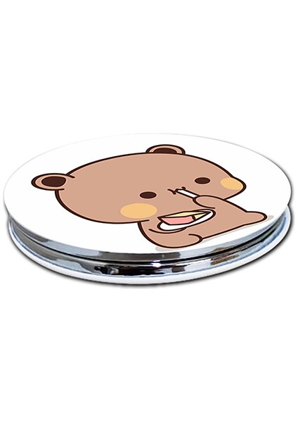 Dudu Bubu Baskılı Ayna 2'Li Set Kişiye Özel Isim Baskılı Cep Aynası 7 Cm Ayıcık Çift Sevgili (Kapaklı Ve Büyüteçli) fiyatları