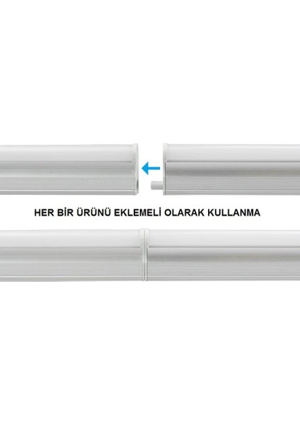 20 Adet Eklenebilir Anahtarlı T5 Ledli Bant ARM.(12W)