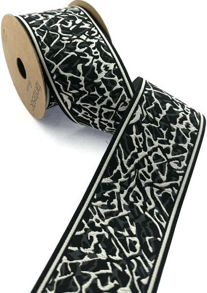 Mermer Desenli Dokuma Geniş Perde Bordür / Aksesuar (7 Cm. Genişlik - 3,5 Mt. Uzunluk)