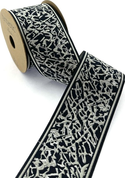 Mermer Desenli Dokuma Geniş Perde Bordür / Aksesuar (7 Cm. Genişlik - 3,5 Mt. Uzunluk)