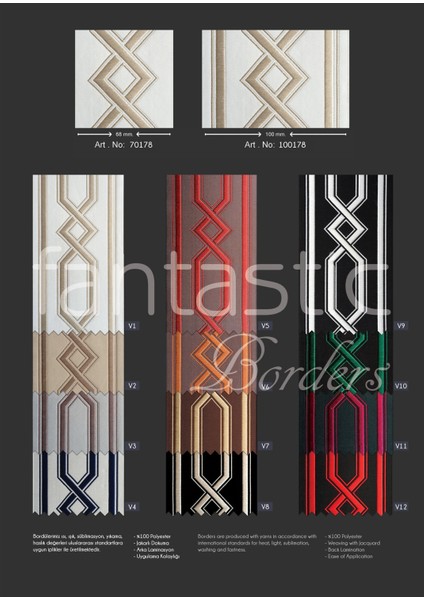 Dokuma Geniş Perde Bordür / Aksesuar (7 Cm. Genişlik - 3,5 Mt. Uzunluk) modelleri