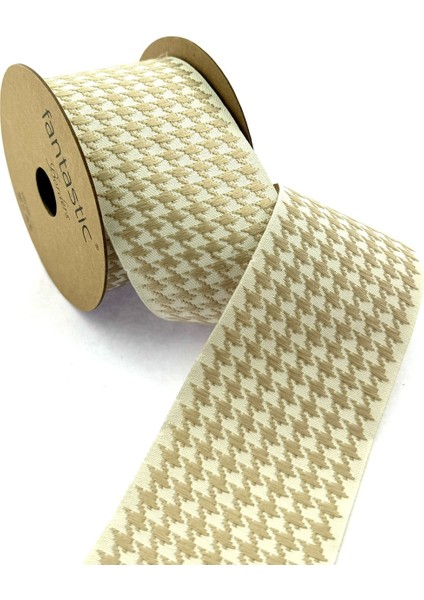 Kaz Ayağı Desen Dokuma Geniş Perde Bordür / Aksesuar (7 Cm. Genişlik - 3,5 Mt. Uzunluk)