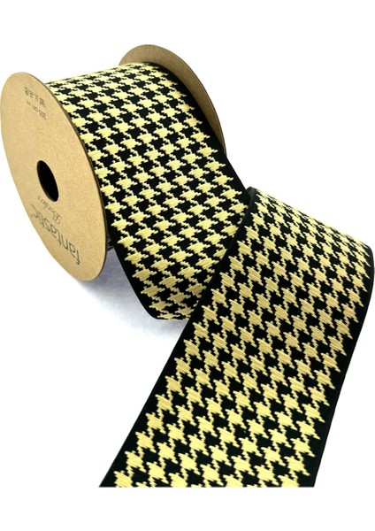 Kaz Ayağı Desen Dokuma Geniş Perde Bordür / Aksesuar (7 Cm. Genişlik - 3,5 Mt. Uzunluk)