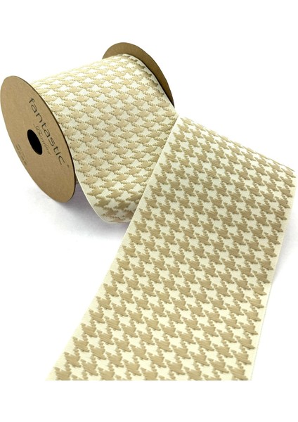 Kaz Ayağı Desen Dokuma Geniş Perde Bordür / Aksesuar (10 Cm. Genişlik - 3,5 Mt. Uzunluk)