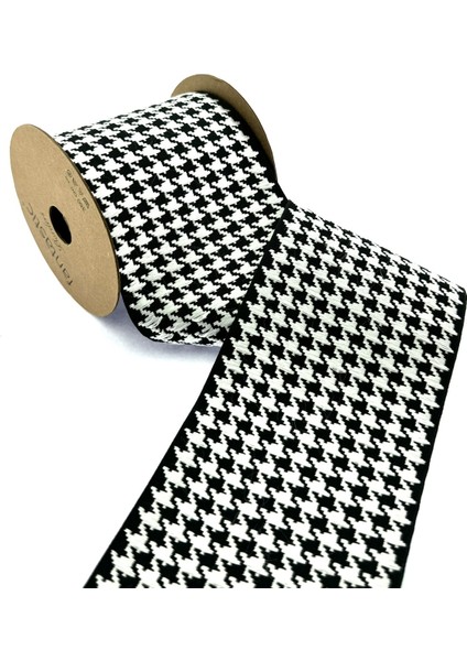 Kaz Ayağı Desen Dokuma Geniş Perde Bordür / Aksesuar (10 Cm. Genişlik - 3,5 Mt. Uzunluk)