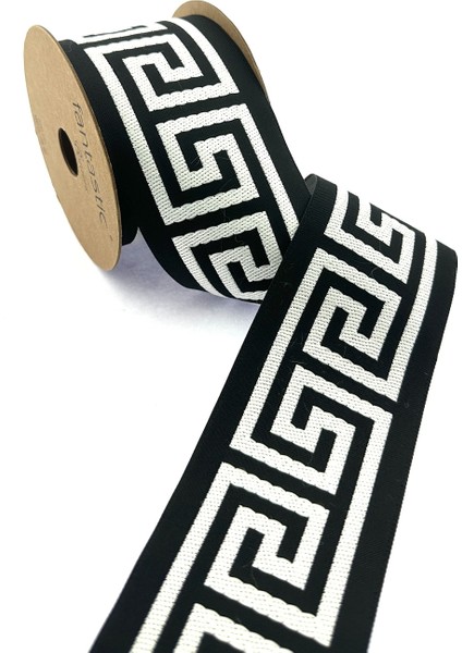 Labirent Desen Dokuma Geniş Perde Bordür / Aksesuar (7 Cm. Genişlik - 3,5 Mt. Uzunluk)