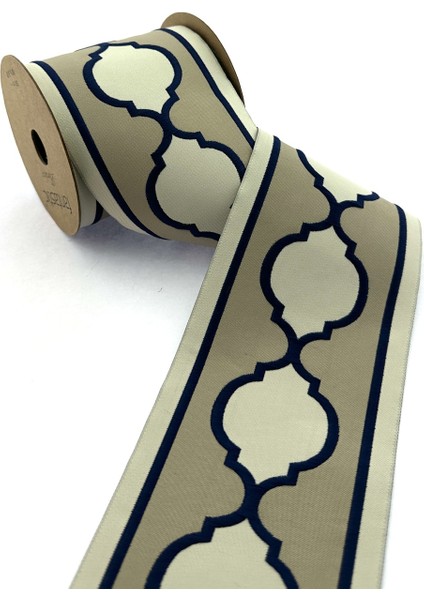 Jakarlı Dokuma Geniş Perde Bordür / Aksesuar 10 cm Genişlik - 3,5 mt Uzunluk