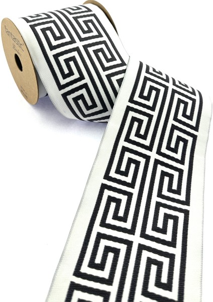 Labirent Desen Dokuma Geniş Perde Bordür / Aksesuar (10 Cm. Genişlik - 3,5 Mt. Uzunluk)