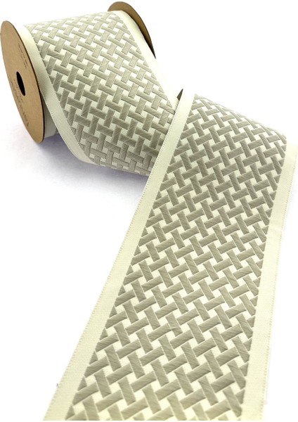 Hasır Desenli Dokuma Geniş Perde Bordür / Aksesuar (10 Cm. Genişlik - 3,5 Mt. Uzunluk)