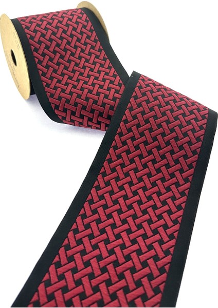 Hasır Desenli Dokuma Geniş Perde Bordür / Aksesuar (10 Cm. Genişlik - 3,5 Mt. Uzunluk)