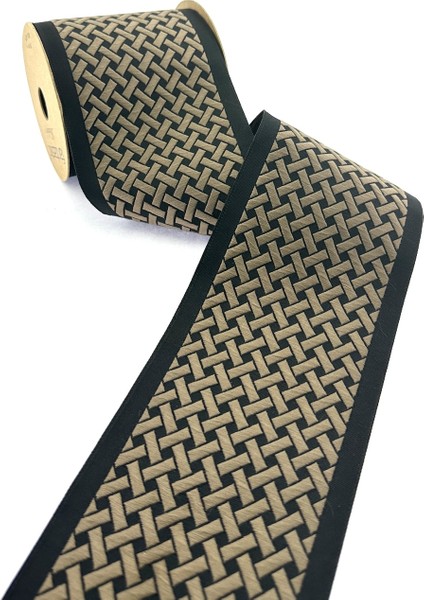 Hasır Desenli Dokuma Geniş Perde Bordür / Aksesuar (10 Cm. Genişlik - 3,5 Mt. Uzunluk)