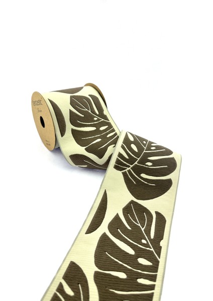 Yaprak Desenli Dokuma Bordür (10 Cm. Genişlik - 3,5 Mt. Uzunluk)