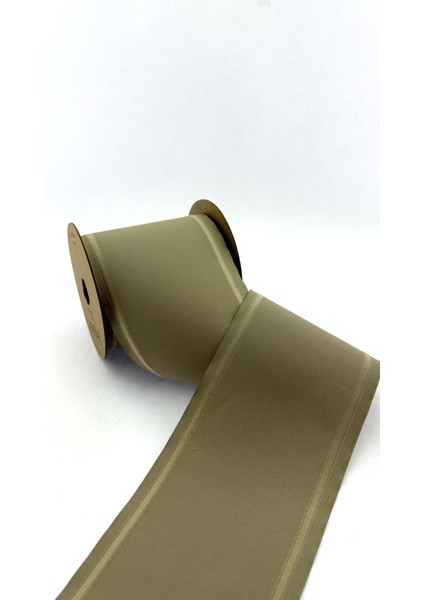 Düz Renk Kenar Kabartmalı Dokuma Geniş Perde Bordür / Aksesuar 10 cm Genişlik - 3,5 mt Uzunluk