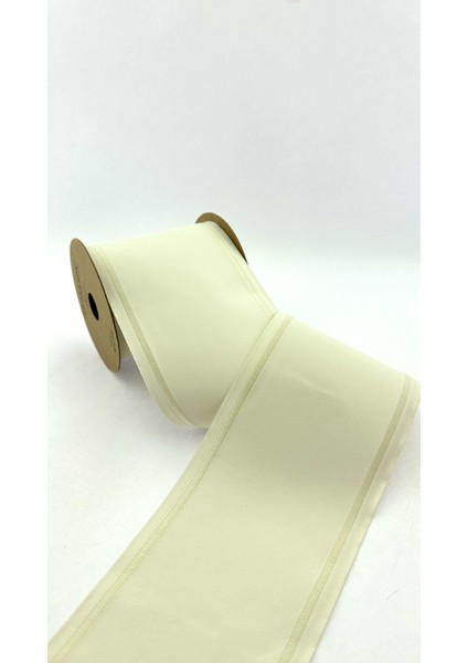 Düz Renk Kenar Kabartmalı Dokuma Geniş Perde Bordür / Aksesuar (10 Cm. Genişlik - 3,5 Mt. Uzunluk)