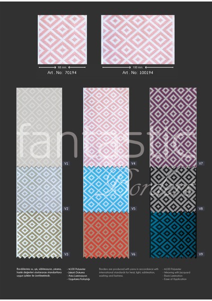 Pötikare Desen Dokuma Geniş Perde Bordür / Aksesuar (10 Cm. Genişlik - 3,5 Mt. Uzunluk) modelleri