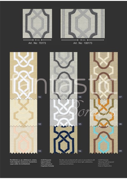 Dokuma Geniş Perde Bordür / Aksesuar (7 Cm. Genişlik - 3,5 Mt. Uzunluk) modelleri