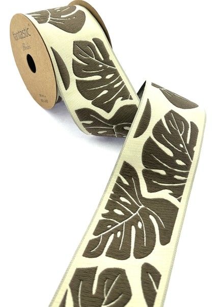 Yaprak Desenli Dokuma Bordür (7 Cm. Genişlik - 3,5 Mt. Uzunluk)