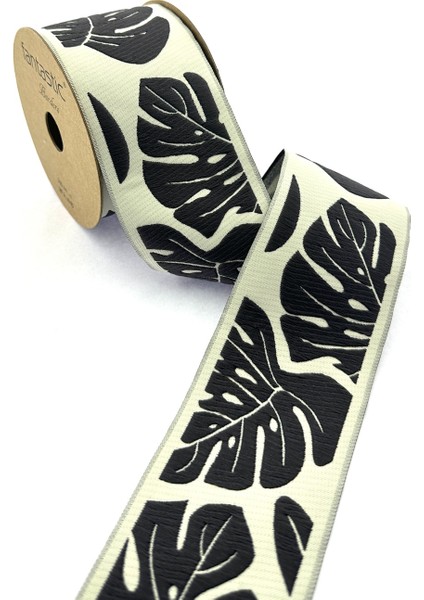 Yaprak Desenli Dokuma Bordür (7 Cm. Genişlik - 3,5 Mt. Uzunluk)