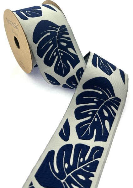 Yaprak Desenli Dokuma Bordür (7 Cm. Genişlik - 3,5 Mt. Uzunluk)