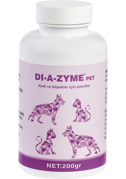 Dı-A-Zyme Pet 200 gr (Kedi ve Köpekler)