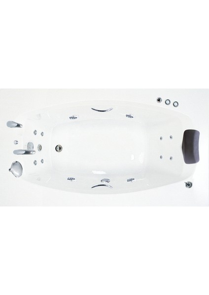San Diego Jakuzi 184x102 h:63 Party Hidromasaj Sistemli Küvet (Gövde + Metal ayak + Ön-Yan panel)