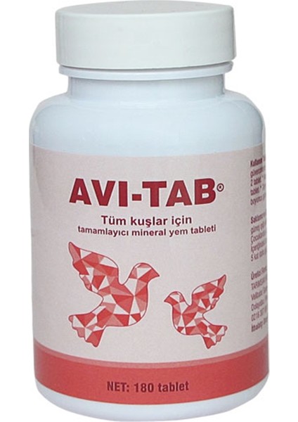 Avı-Tab 180 Tablet ( Tüm Kuşlar Için)