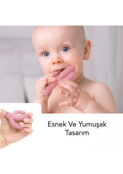 Kaktüs Bebek Diş Kaşıyıcı - Bebek Diş Kaşıma Dişlik Pembe modelleri