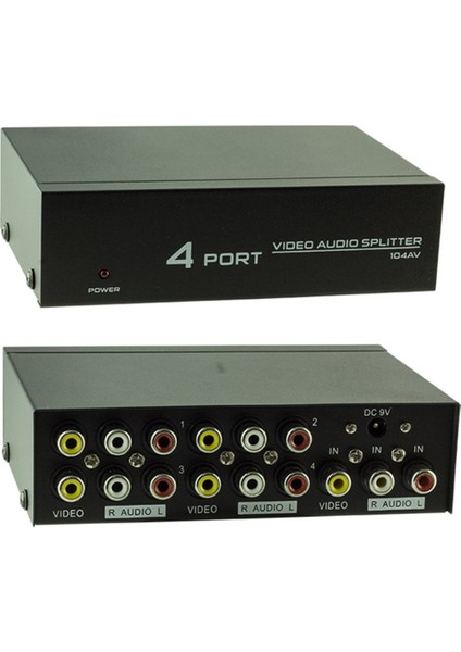 PM-4831 4 Port Vıdeo Audıo Splıtter Dağıtıcı