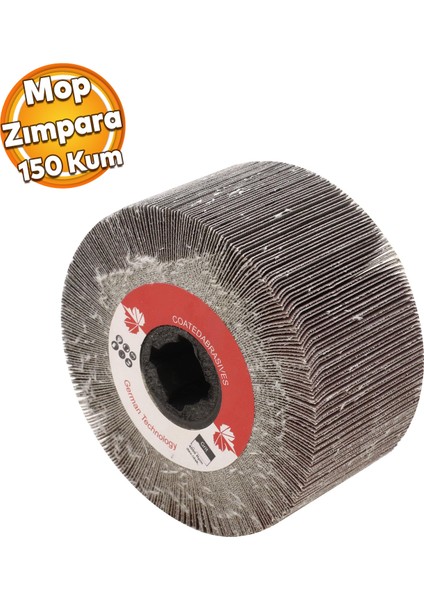 Volker Kırmızı Mop Zımpara Keçe Aşındırıcı Plus 150 Kum 100 x 50 x 19 mm