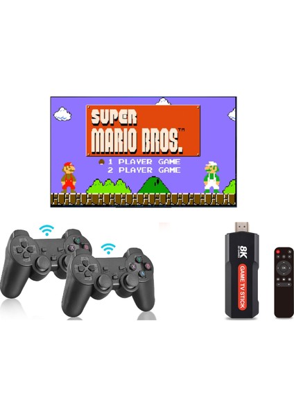 Nostalji Retro Atari Kablosuz Oyun Konsolu Hd 3000+ Oyun