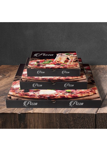 Karton Pide Pizza Kutusu -30X30X4 50'li adet