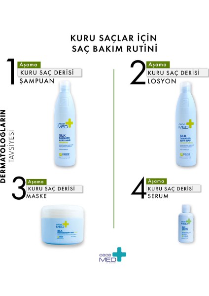 Silk Damaged And Dry Hair Shampoo Yıpranmış ve Kuru Saç Şampuanı 300 ml