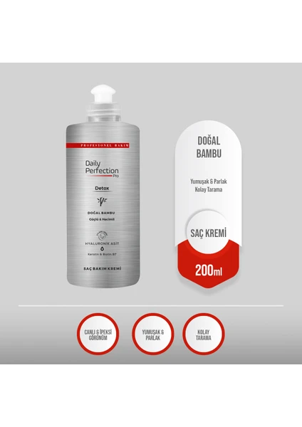 Daily Perfection Detox Sıvı Saç Kremi - Doğal Bambu 200 Ml