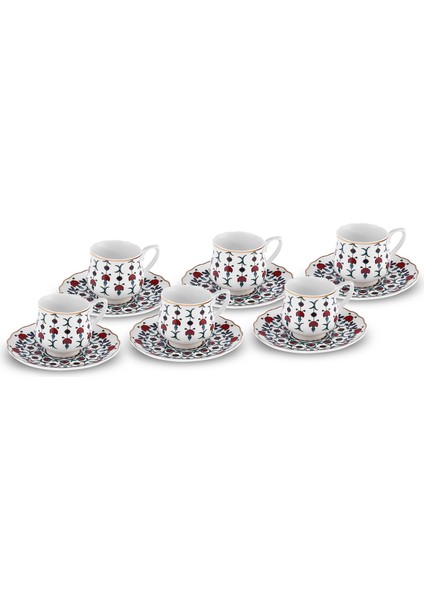 Ebruli 6 Kişilik Kahve Fincanı 100 ml