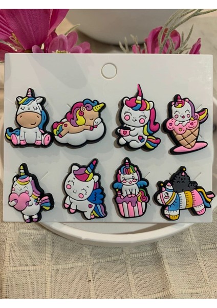 Unicorn Terlik Süsü Tüm Terlikler Uyumlu Crocs Süsü 2 Adet